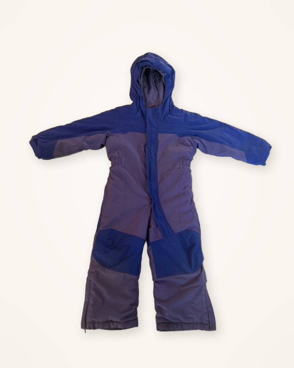 L.L.Bean Kids Hooded One-Piece Snowsuit Purple Blue 3T - Picture 1 of 9
